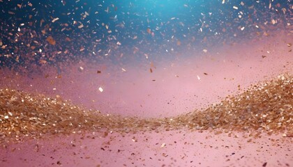Abstract banner background with blue pink sparkle glitter, 8k resolution photo realistic studio photo. Christmas feeling, Holiday concept. Pink, blue, gold texture, sparkle postcard. Generative AI