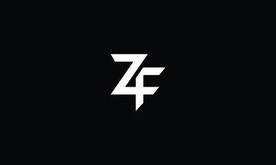ZF, FZ, Z, F, Abstract Letters Logo Monogram
