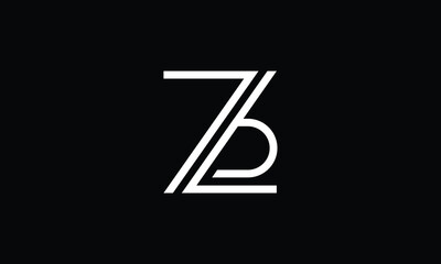 ZB, BZ, Z, B, Abstract Letters Logo monogram