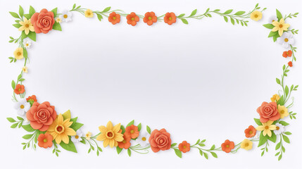 background with floral border