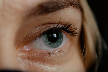 close up of eye