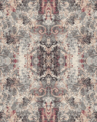 Abstract symmetrical ancient carpet pattern.