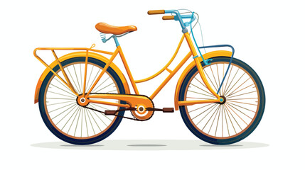 Fototapeta na wymiar Bike personal transport flat isolated illustration i