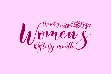 Womens History Month, holiday concept