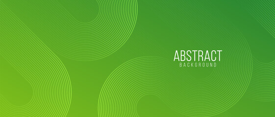 Modern green abstract background featuring a dynamic pattern of white concentric circles