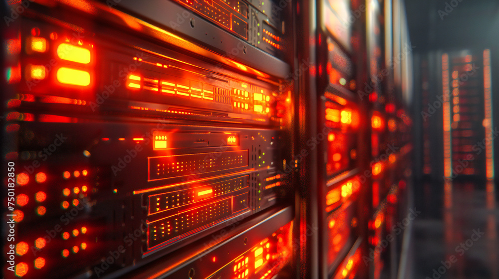 Poster digital foundation: the infrastructure of tomorrow, powered by servers and networks that drive the f