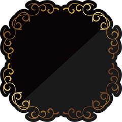 高級感のあるフレーム　ブラック＆ゴールド