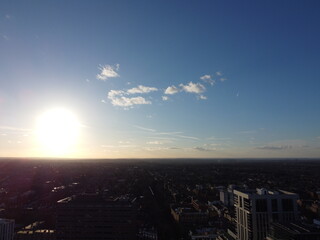 sunrise over the city