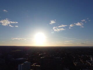 sunrise over the city