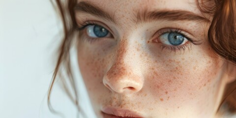 close-up portrait of a young girl Generative AI