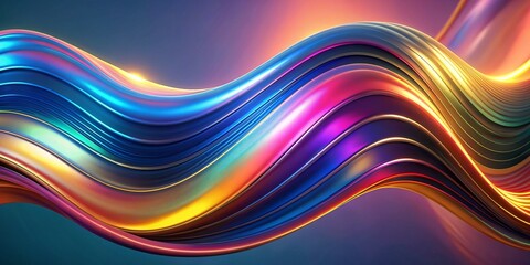 Abstract Multicolored Waves Background