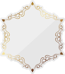 高級感のあるフレーム　ホワイト＆ゴールド