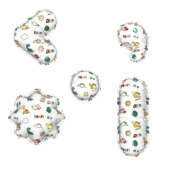 Cercles muraux Dinosaures 3D inflated balloon 5 different Symbols/signs Symbol/sign with multicolored matte white textured dinosaurus design for children