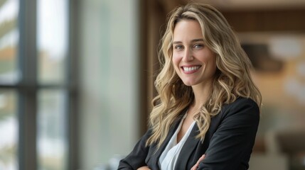 Woman Standing in Front of Window With Crossed Arms