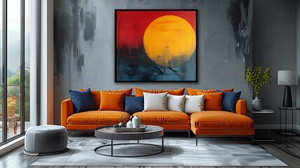 modern abstract background, fine art poster in interior design