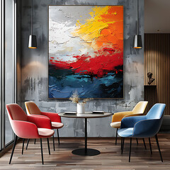 modern abstract background, fine art poster in interior design