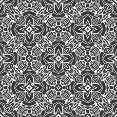 Abstract geometric retro black and white hipster fashion pillow pattern