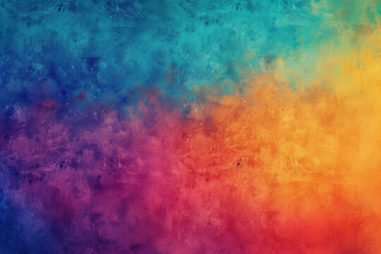 Colorful abstract watercolor background blending from blue to red