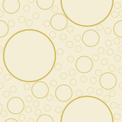 Editable Vector of Outline Style Abstract Brown Circles Seamless Pattern for Creating Background and Decorative Element