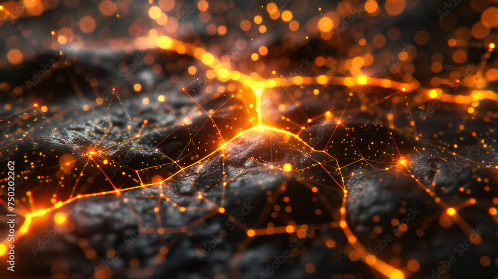 Poster celestial journey: abstract background merging technology with the cosmos, inviting a dive into the 