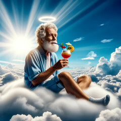 life after death, jolly old man in heaven