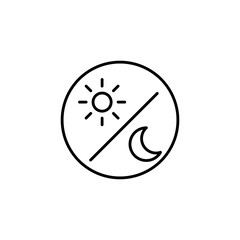 Sun and moon in sky, day and night. icon in trendy style isolated on white background. Website pictogram. Internet symbol for your web site design, logo, app, UI.