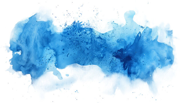 An expansive watercolor smear in shades of blue evokes a sense of freedom and openness on a grand scale © Daniel