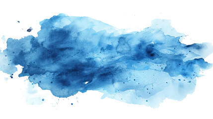 Vivid blue splashes and strokes create an abstract watercolor texture reminiscent of ocean waves or sky