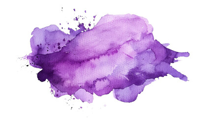 Abstract purple watercolor splash, artistic background for creative design Expresses fluidity, creativity, and emotions