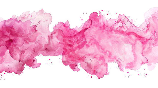 Dreamy ribbon of pink watercolor flowing across the image, representing movement and fluidity in art