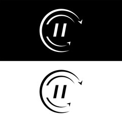 II letter  logo minimal unique and simple logo design, II creative modern monogram logo style