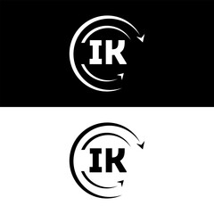 IK letter  logo minimal unique and simple logo design, IK creative modern monogram logo style