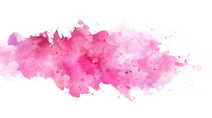 Spreading pink watercolor on white paper showing flow and artistic expression in fluid form - obrazy, fototapety, plakaty