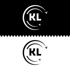 KL letter  logo minimal unique and simple logo design, KL creative modern monogram logo style
