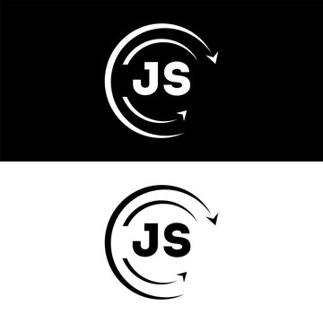 JS letter  logo minimal unique and simple logo design, JS creative modern monogram logo style