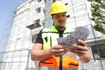  construction worker or factory worker at site.