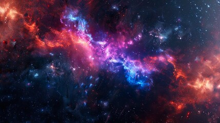 Fototapeta na wymiar cinematic background made of stars and nebulas