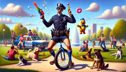 The Unconventional Beat: A Day in the Life of a Whimsical Officer