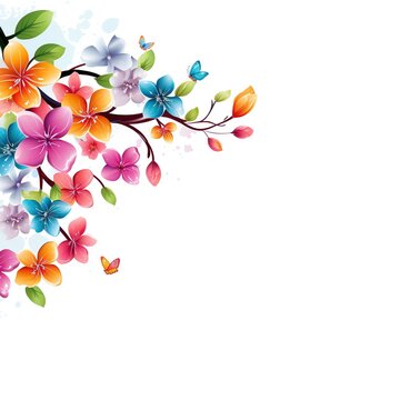 Spring blossom background with place for your text. Vector illustration, Ai Generated