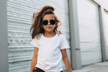 child wearing white t-shirt
