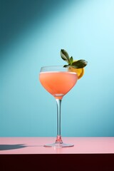 Minimalistic trendy photo of cocktail - 750207623