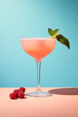 Minimalistic trendy photo of cocktail. - 750207657