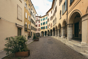 Fototapeta na wymiar Old street of Udine, Italy