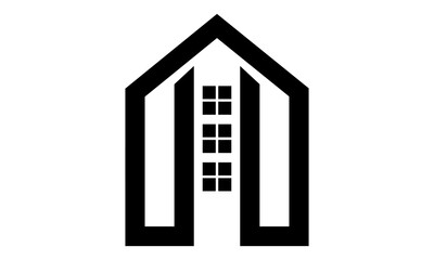 building home icon logo design vector