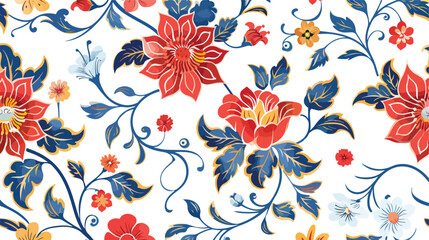Floral seamless pattern. Flower background. Flourish