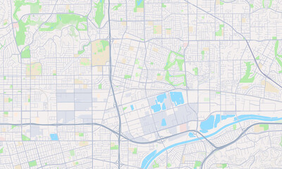 Obraz premium Placentia California Map, Detailed Map of Placentia California