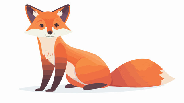 Fox cartoon cute animal isolated illustration isolat