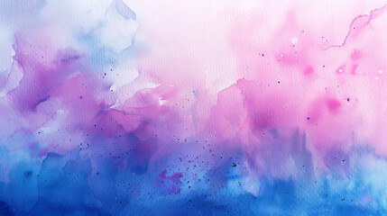 Abstract pink and blue watercolor blends creating a dreamy artistic background suitable for a variety of designs - obrazy, fototapety, plakaty