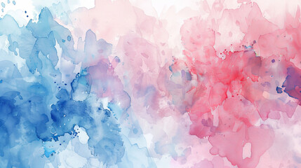 The collision of pink and blue watercolor, suggesting a creative or emotional outburst on canvas