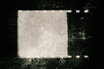 Old Grunge Filmstrip Border Frame . Film frame photo strip. Camera roll vintage design .Photo...